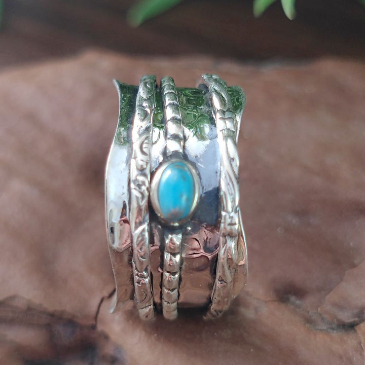 Anello a fascia in argento con pietra - SILPHILI