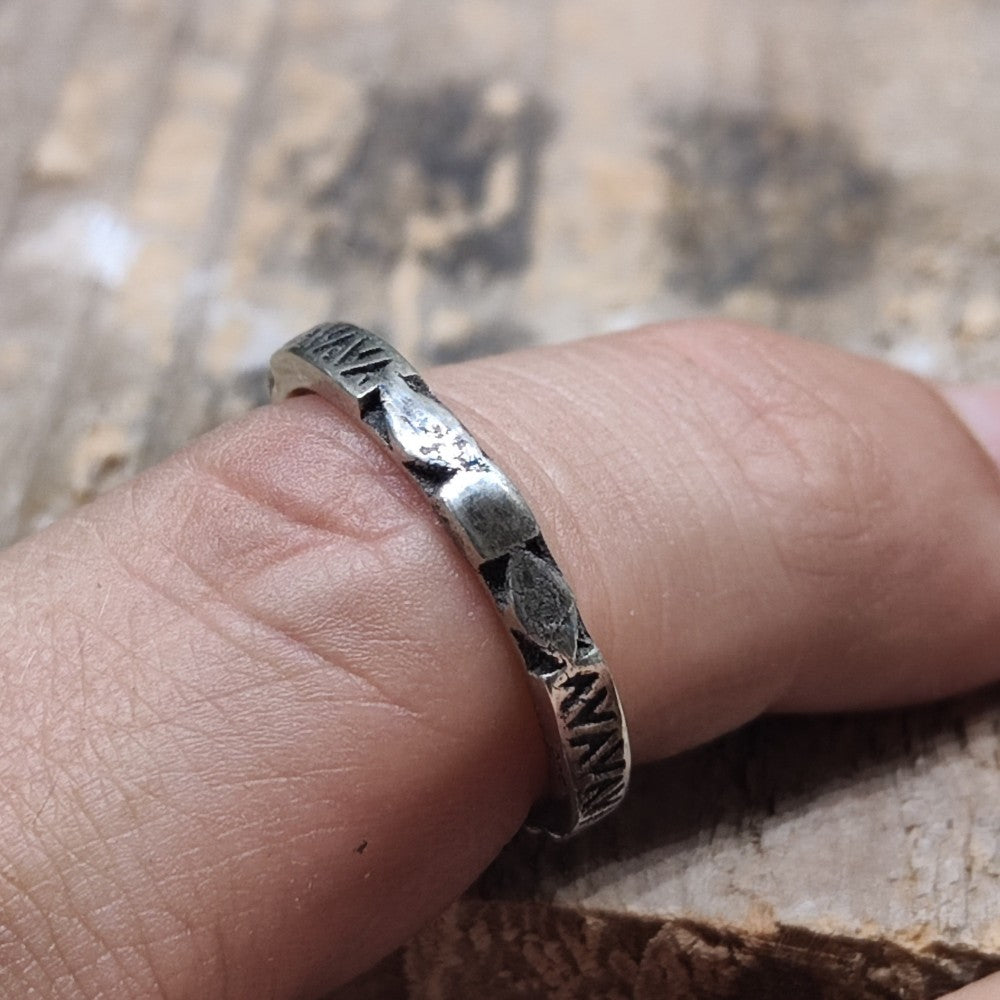 Anello etnico artigianale in argento 925 - CHORI