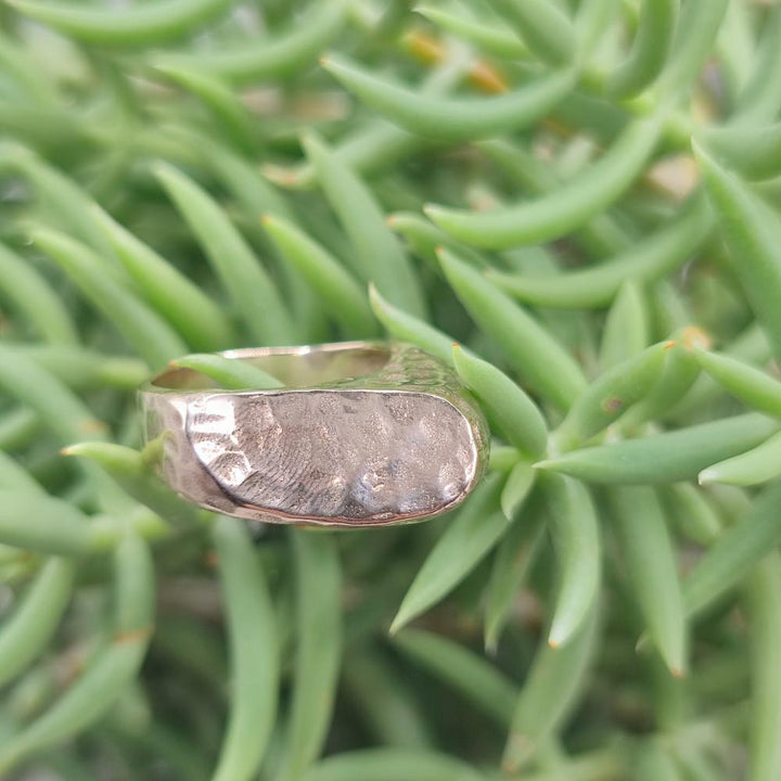 ANELLO a fascia martelllata bronzo giallo - DEEPLEE