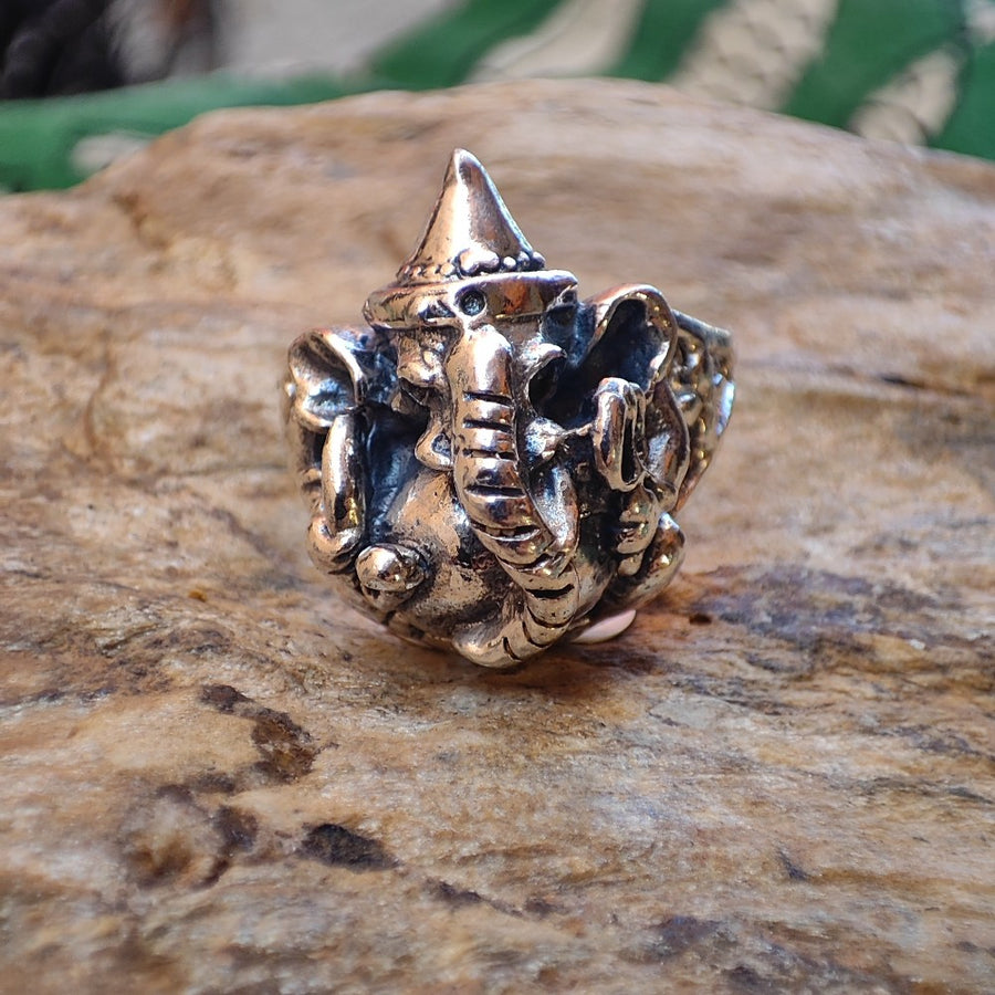 ANELLO GANESH in argento 925 con capello