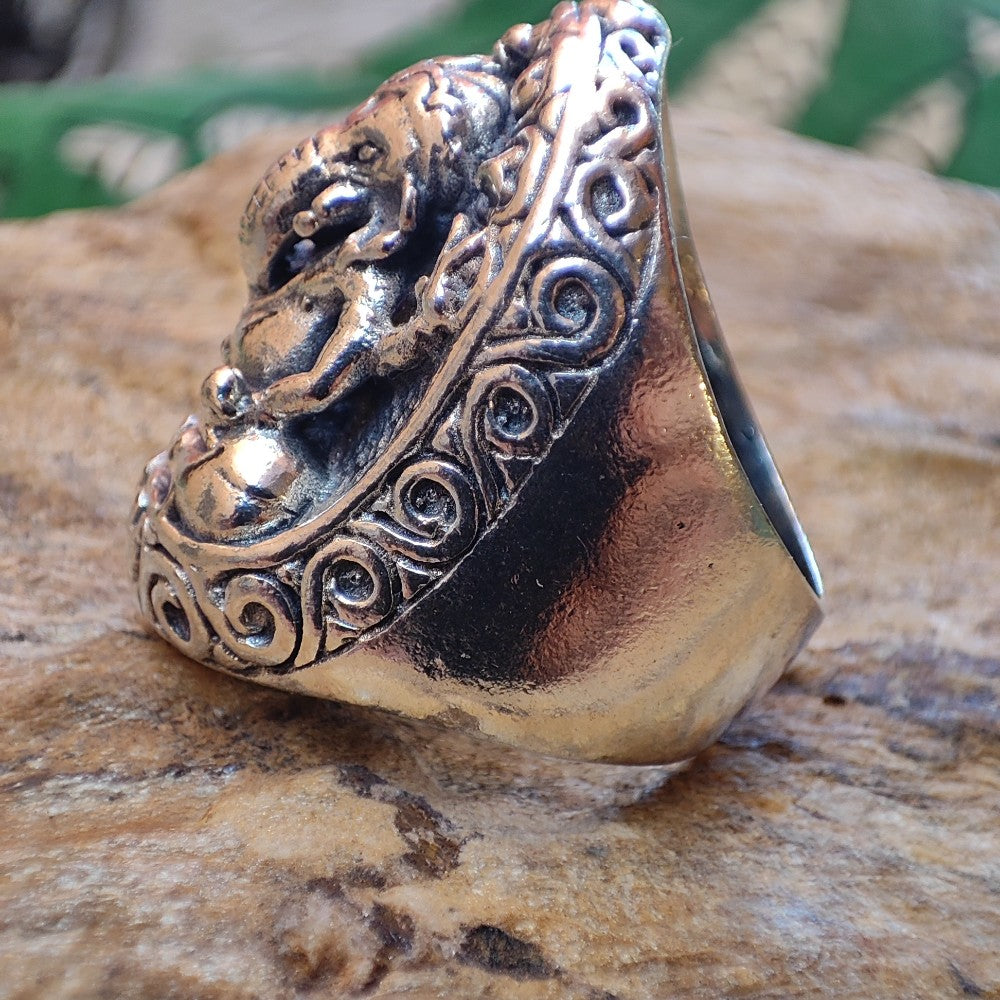 Anello etnico in argento 925 con GANESH - GANAPATI