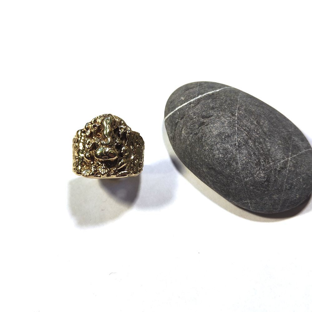 ANELLO GANESH quadrato in argento 925#materiale_ottone