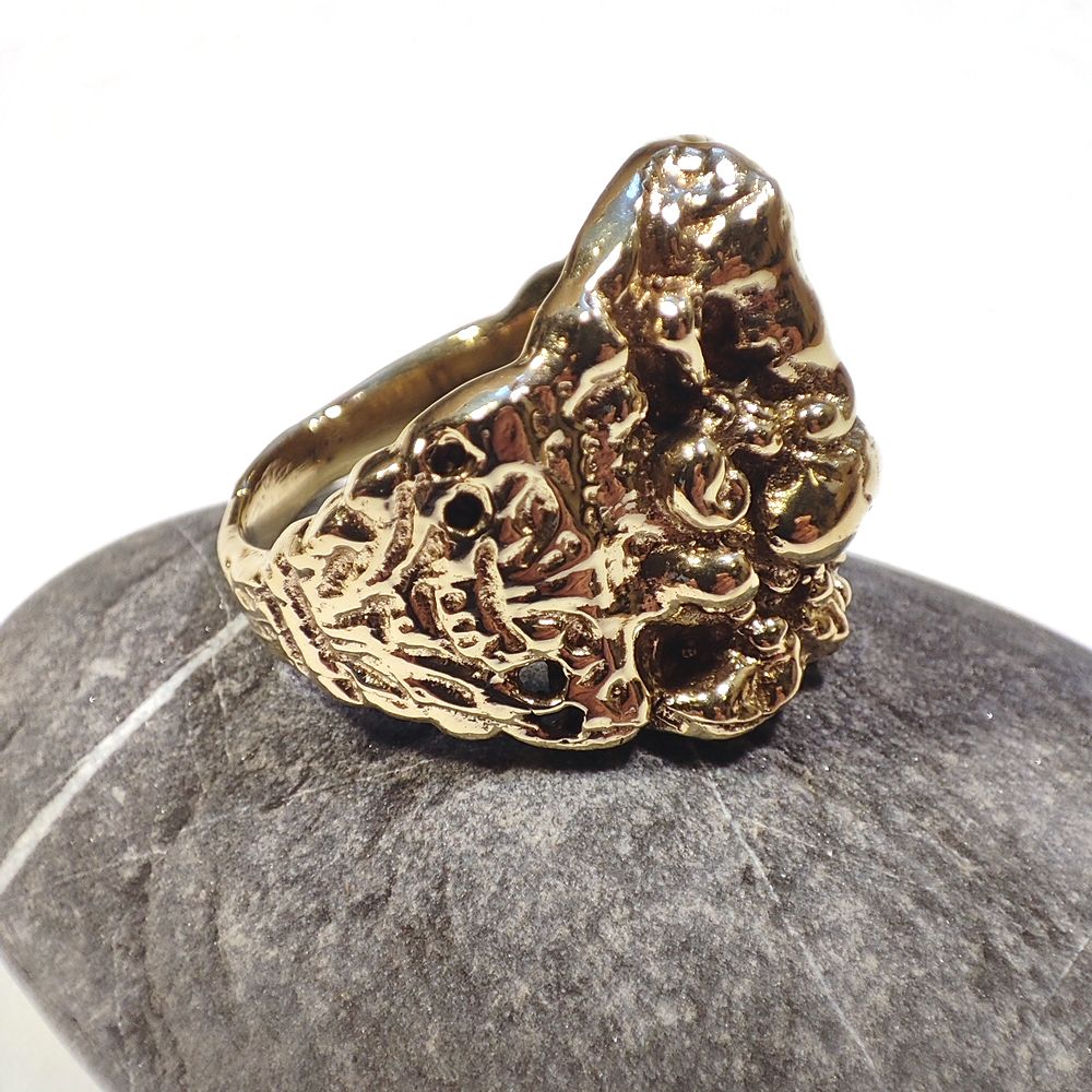 ANELLO GANESH quadrato in argento 925#materiale_ottone