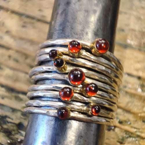 Mehrfachring aus 925er Silber mit Stein – PACHOD