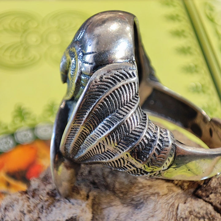 Anello con gufo in argento 925 - PUEO