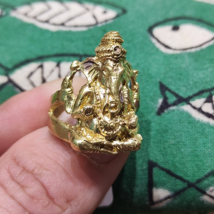 ANELLO GANESH in ottone - UVARI
