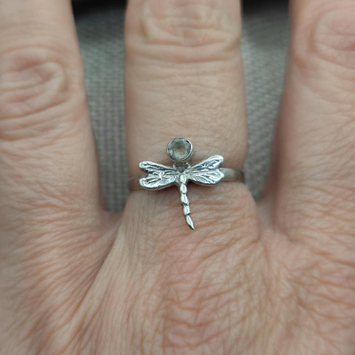 Anello libellula in argento 925 con pietra - GOOTY