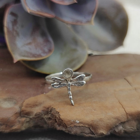 Anello libellula in argento 925 con pietra - GOOTY