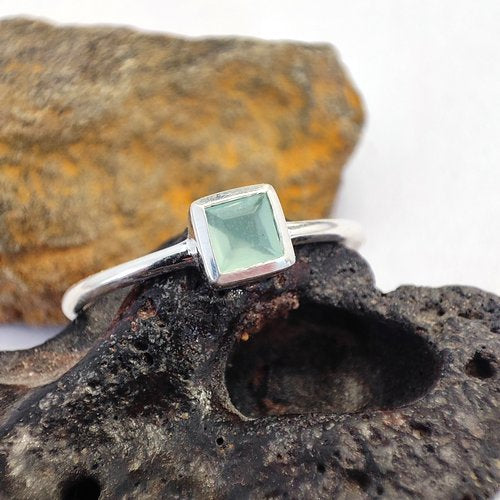 Anello DADO sovrapponibile in argento 925 con pietra