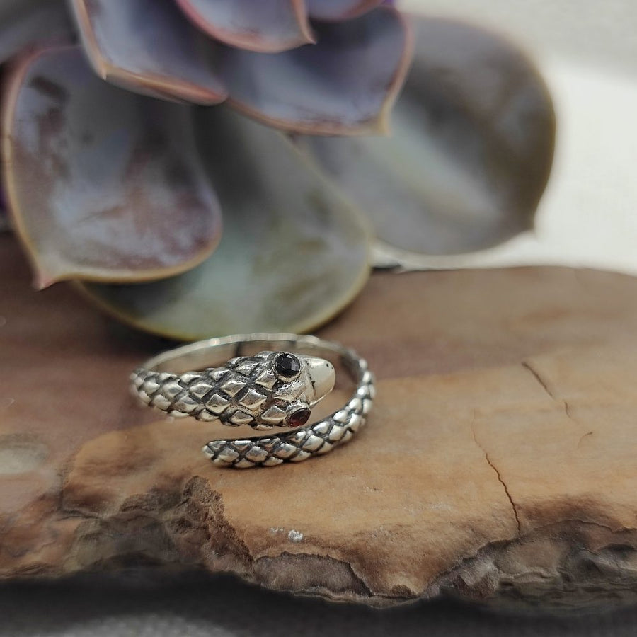 Anello serpente a fascia in argento 925 - GUDUR