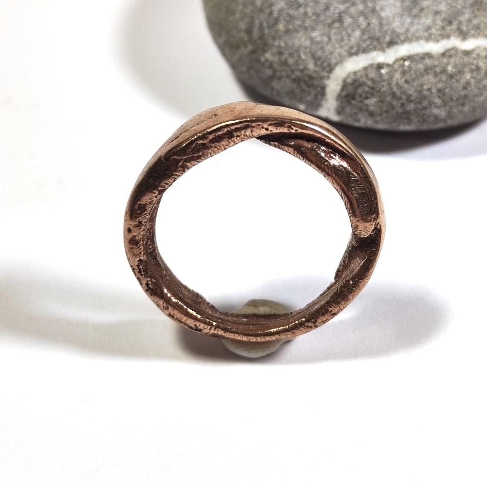 SOLOTE bronze ring for women or men size 20