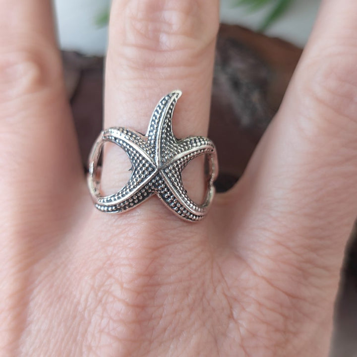 Anello in argento 925 con stella marina - STARAPHISA