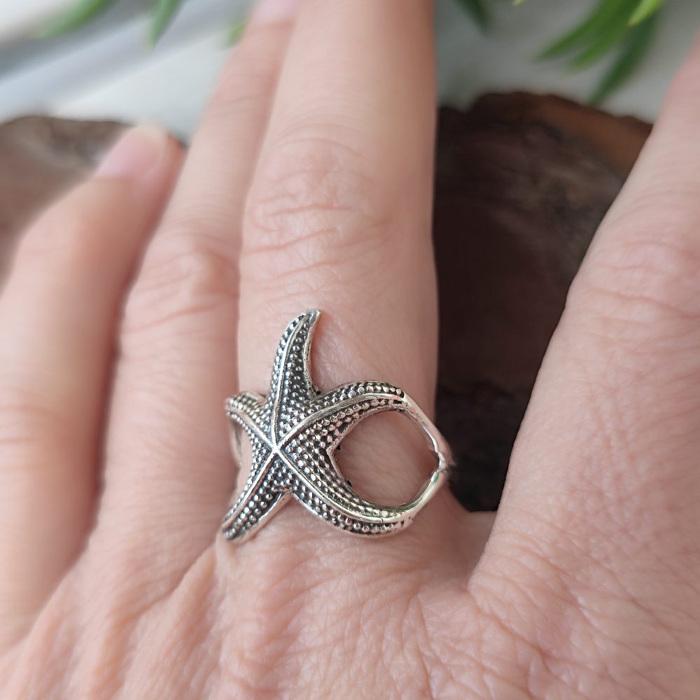 Anello in argento 925 con stella marina - STARAPHISA