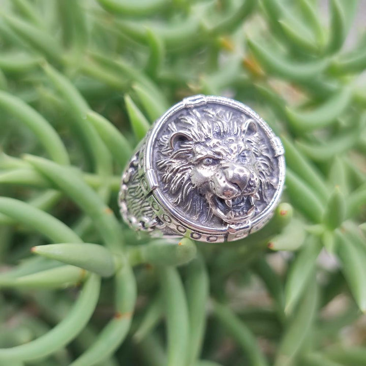 Anello in argento 925 testa di leone - SINHA