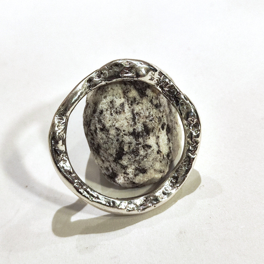 SOLOTE ring in silver for women or men size 27