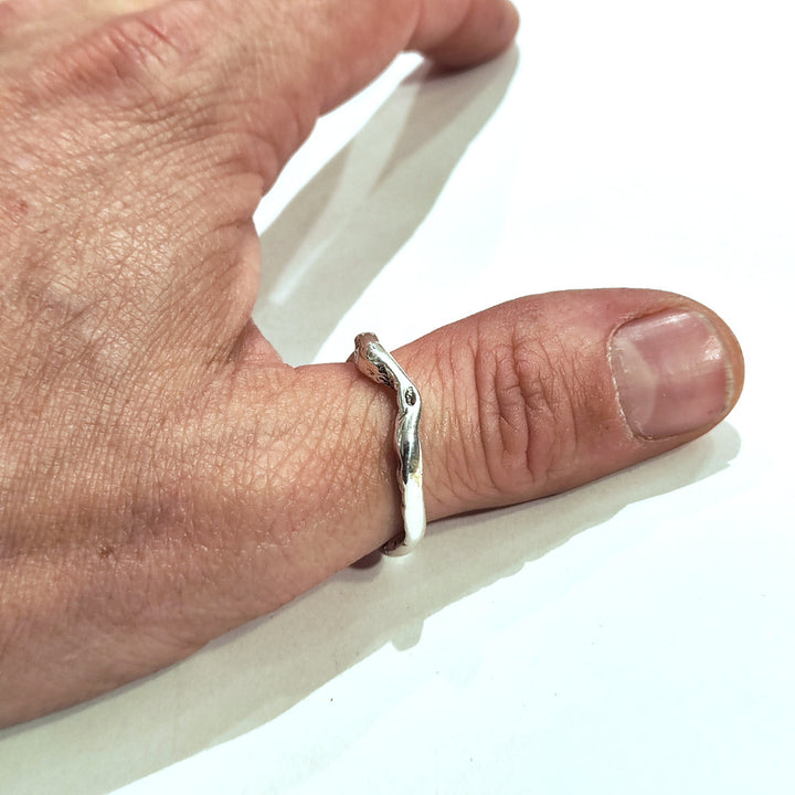 SOLOTE ring in silver for women or men size 27