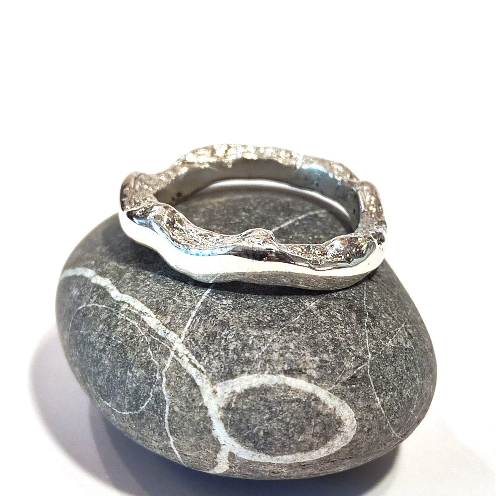 SOLOTE ring in silver for women or men size 28