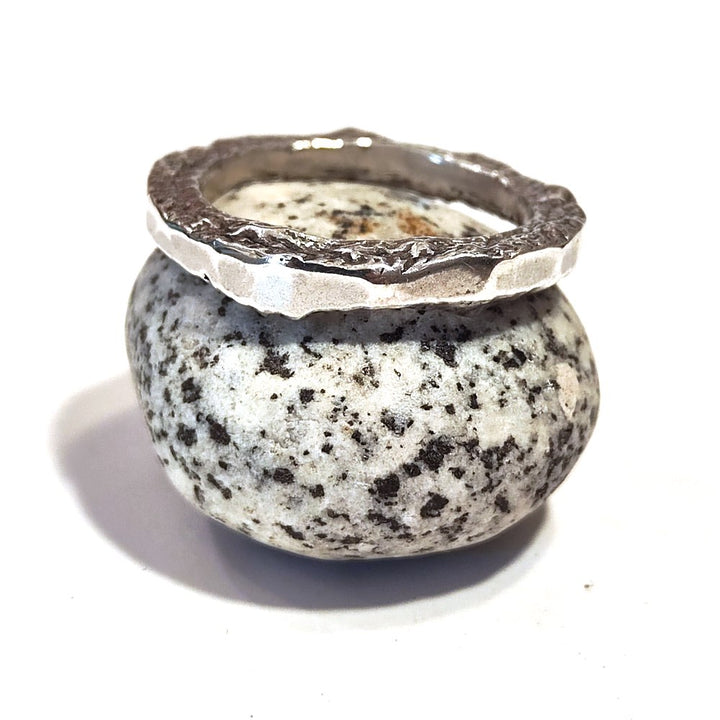 SOLOTE ring in silver for women or men size 33