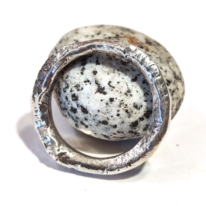 SOLOTE ring in silver for women or men size 33