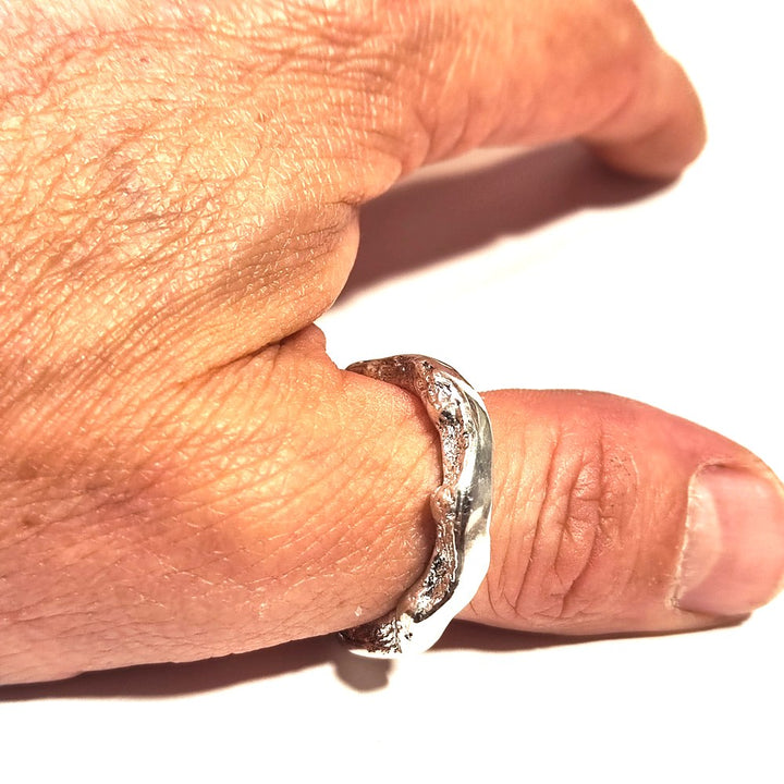 SOLOTE ring in silver for women or men size 28