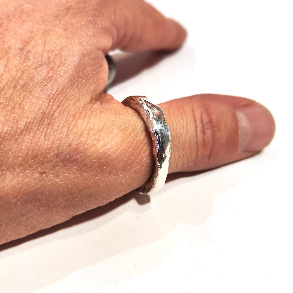 SOLOTE ring size 27 in silver for women or men