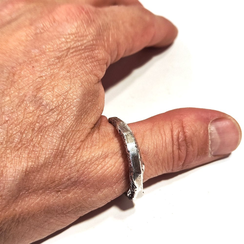 SOLOTE ring in silver for women or men size 33