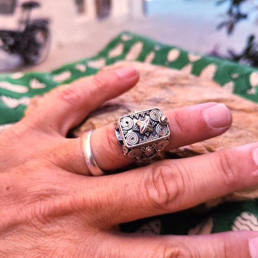 ANELLO PONDA argento 925 veleno puntinato