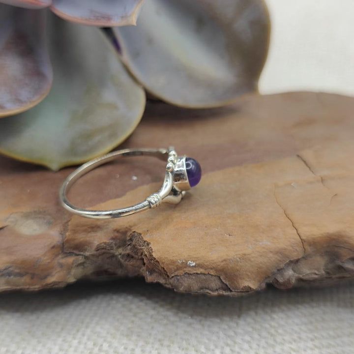 Anello etnico in argento 925 con pietra - DEVARAKONDA