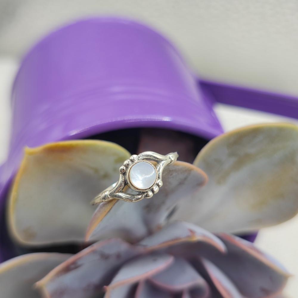 Anello etnico in argento 925 con pietra - DEVARAKONDA