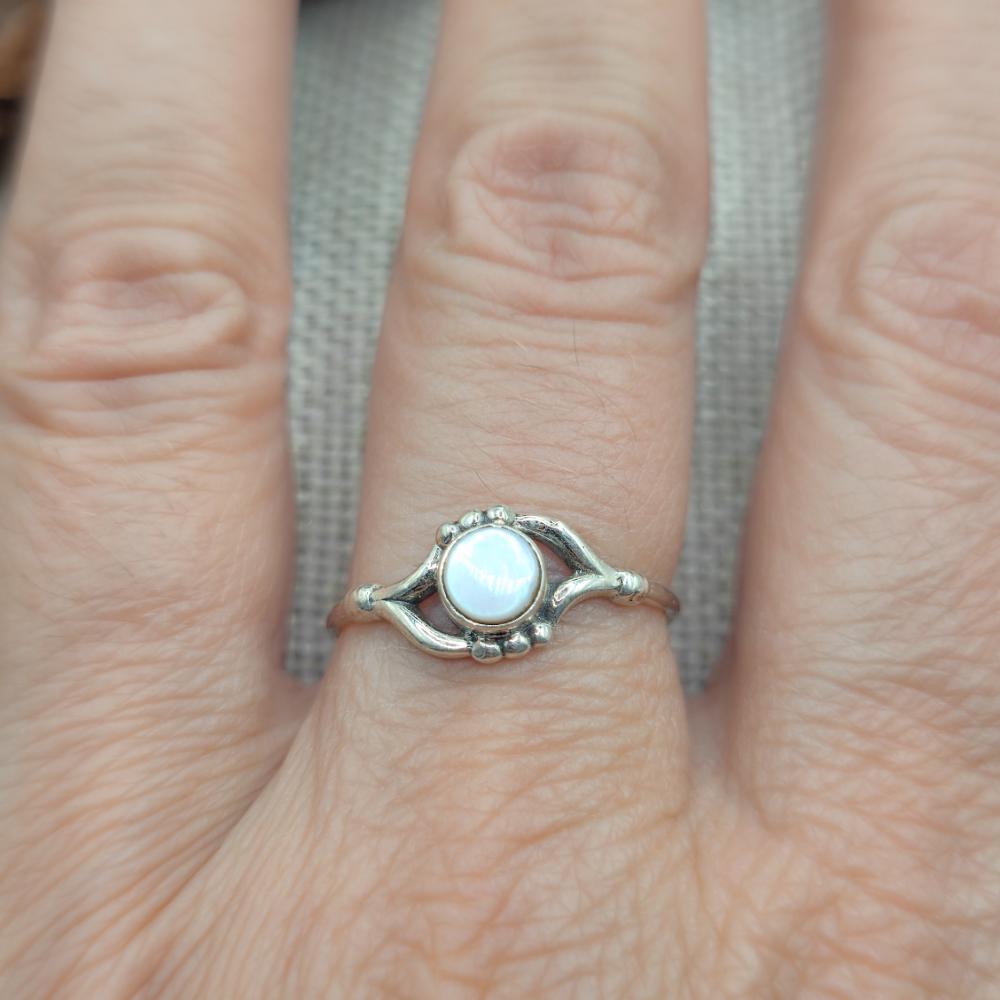 Anello etnico in argento 925 con pietra - DEVARAKONDA