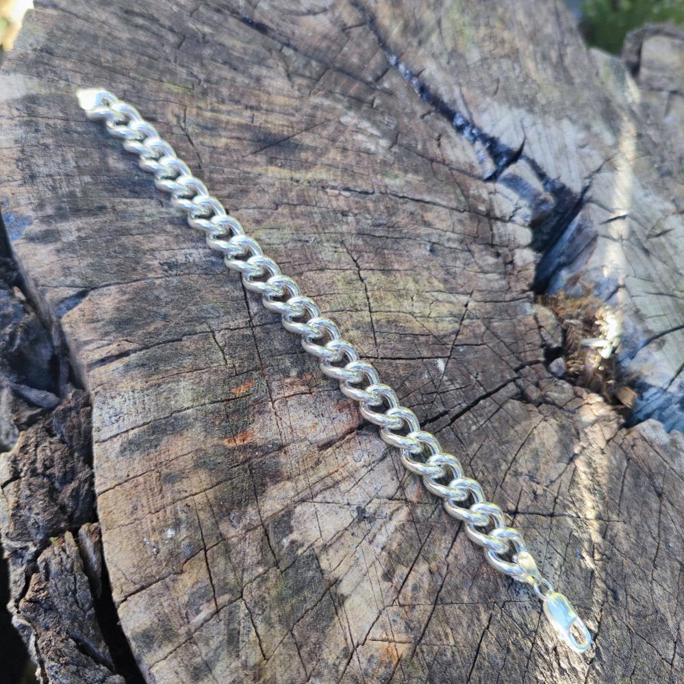 Bracciale in argento 925 catena groumette - AGNESE