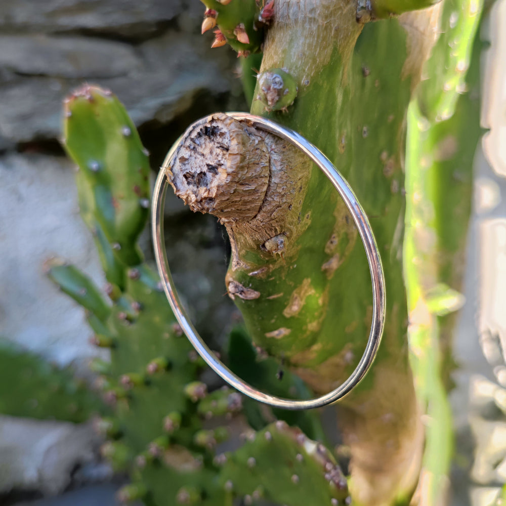Bracciale liscio a cerchio in argento 925 - GANSAUR
