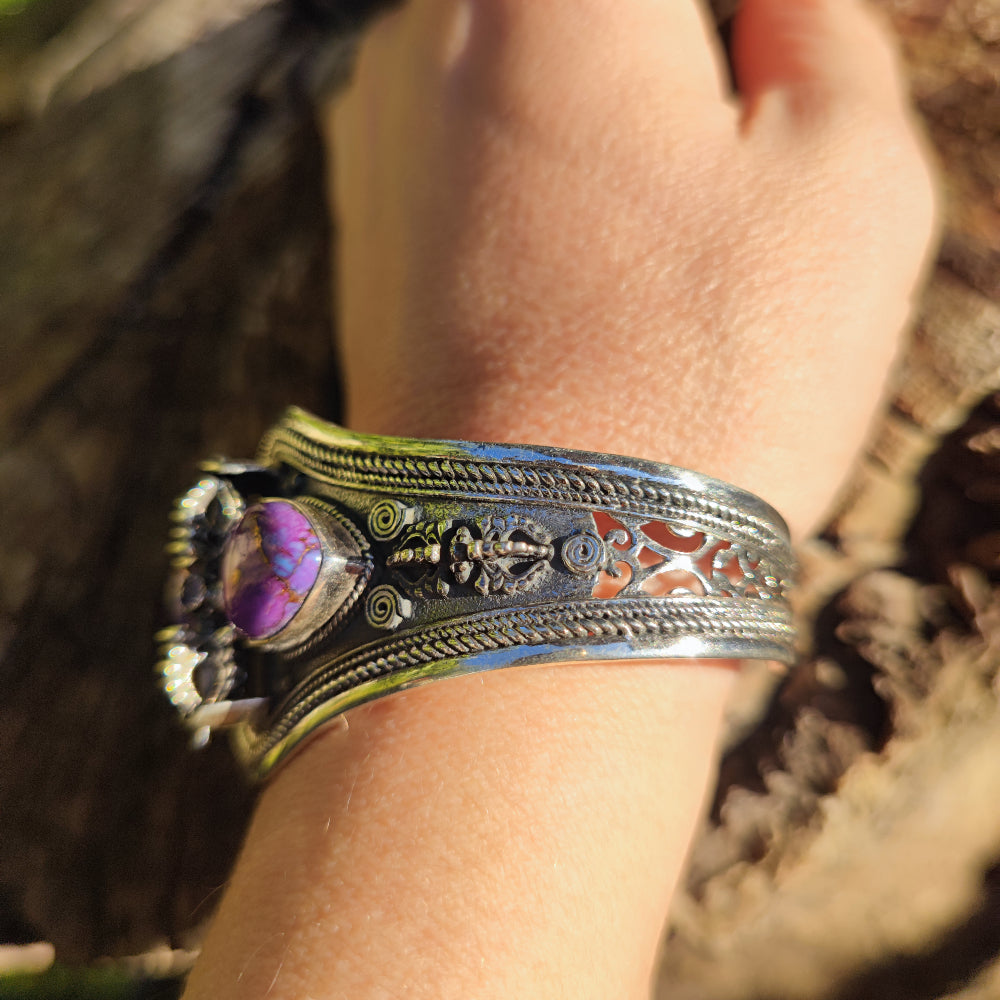 Bracciale rigido in argento 925 con pietra - DANHORA