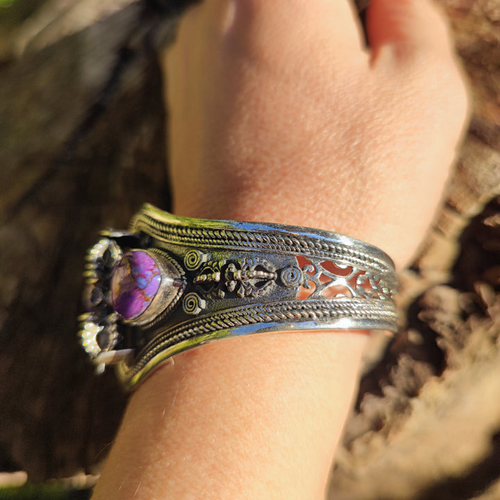 Bracciale rigido in argento 925 con pietra - DANHORA