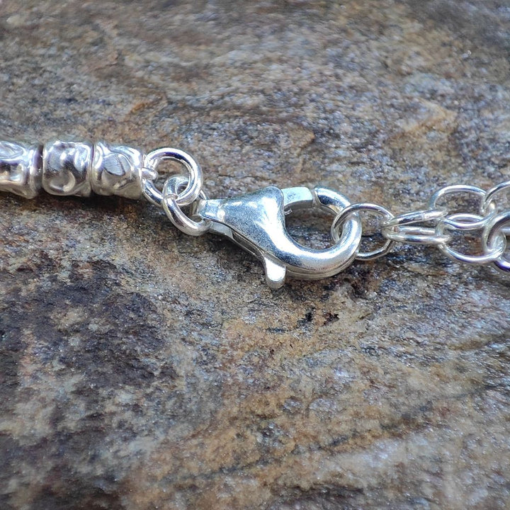 BRACELET handcrafted with hammered tubes - TINY