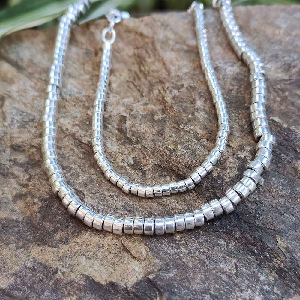BRACCIALE ARGENTO a cilindri piccoli - GAJNER