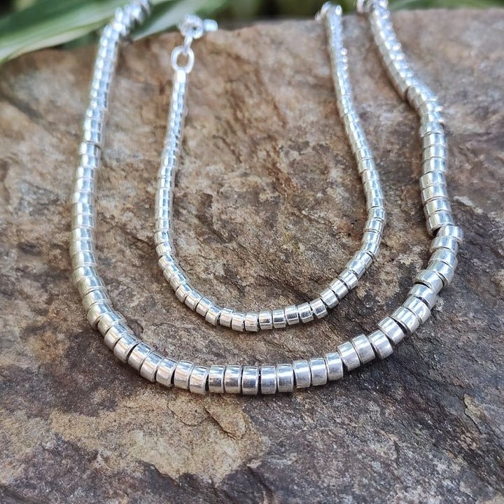 BRACCIALE ARGENTO a cilindri piccoli - GAJNER