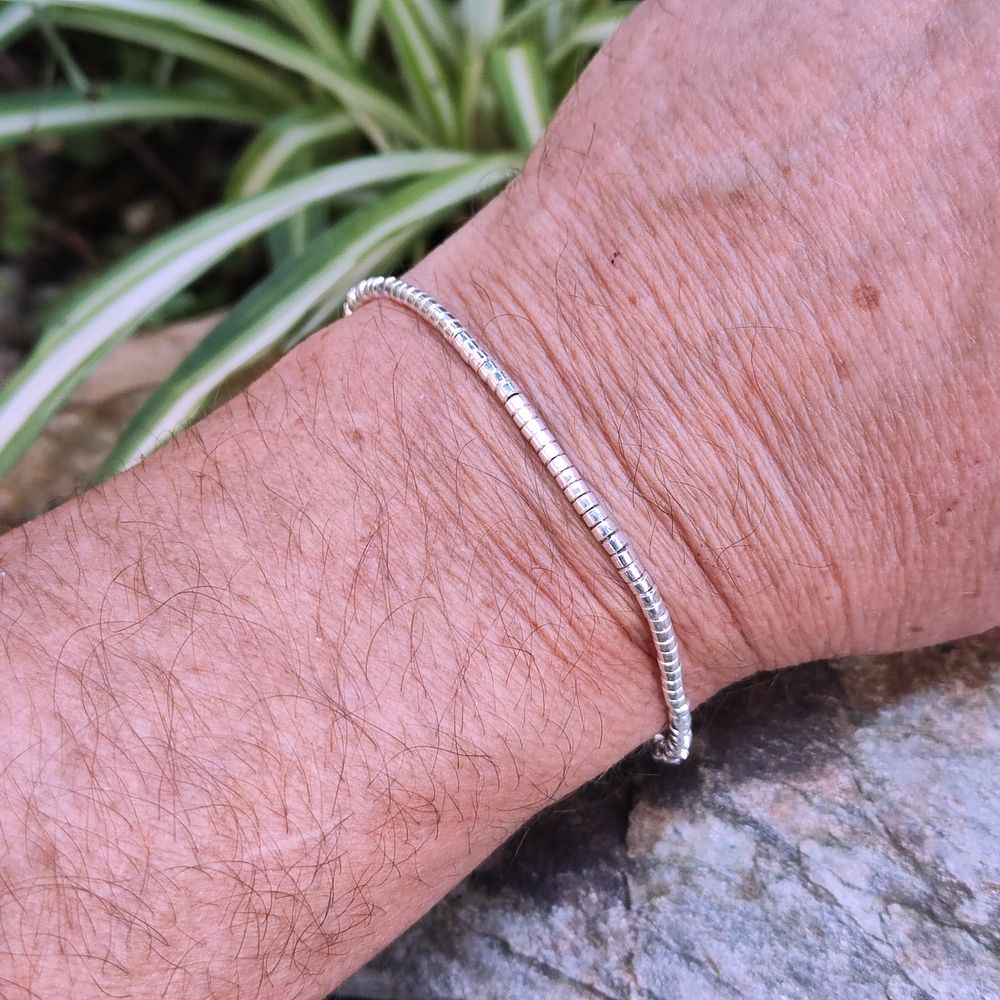 BRACCIALE ARGENTO a cilindri piccoli - GAJNER