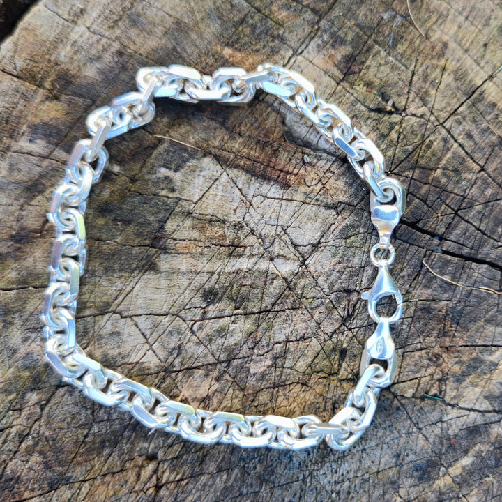 Bracciale catena quadrata in argento 925 - ERIK