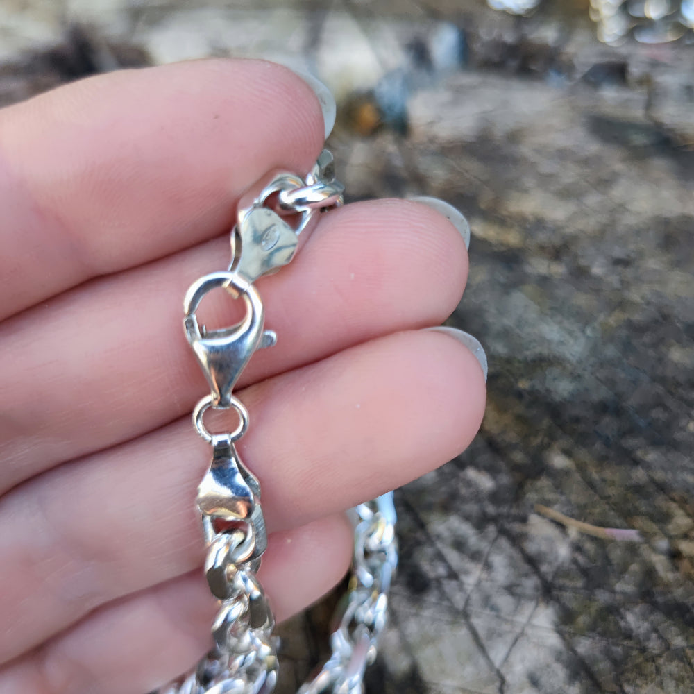 Bracciale catena quadrata in argento 925 - ERIK