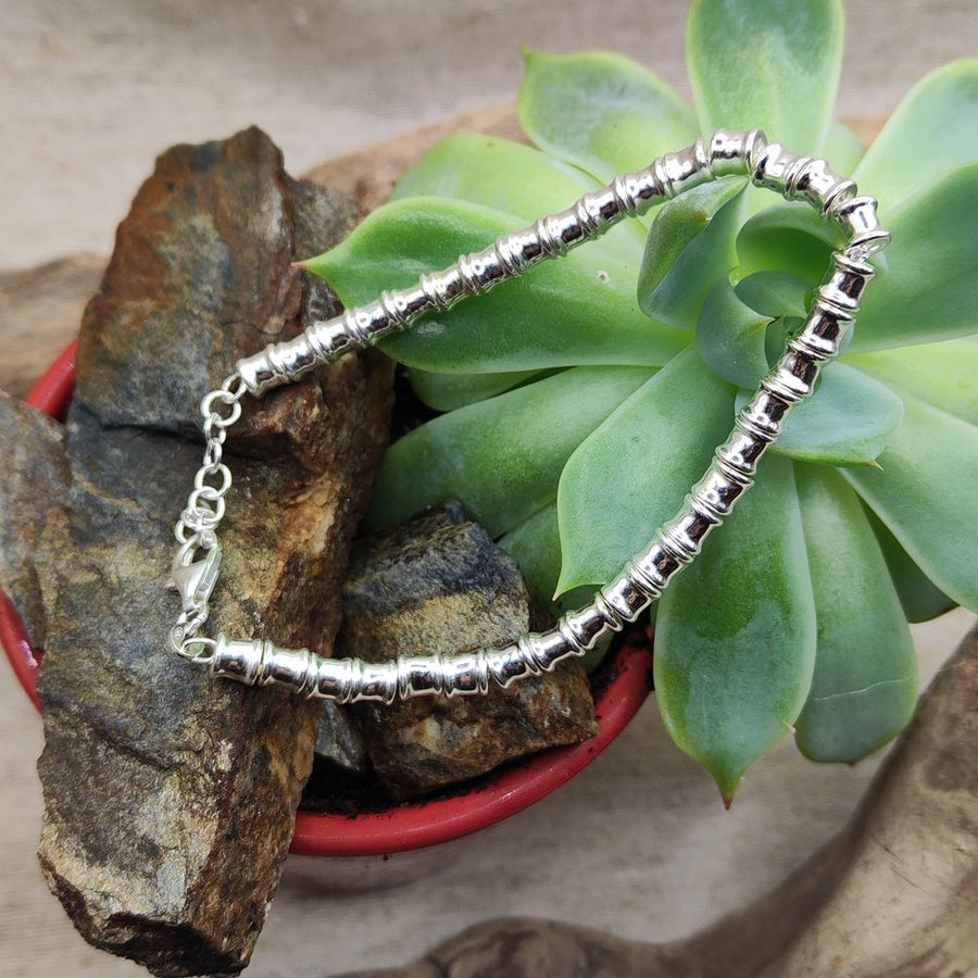 BRACCIALE ARGENTO catena a cilindri - WILLY