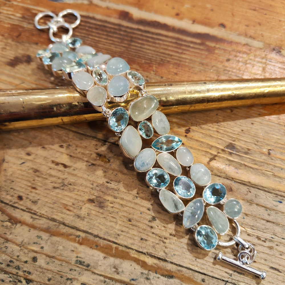 Bracciale ACQUAMARINA argento 925 - DUNE