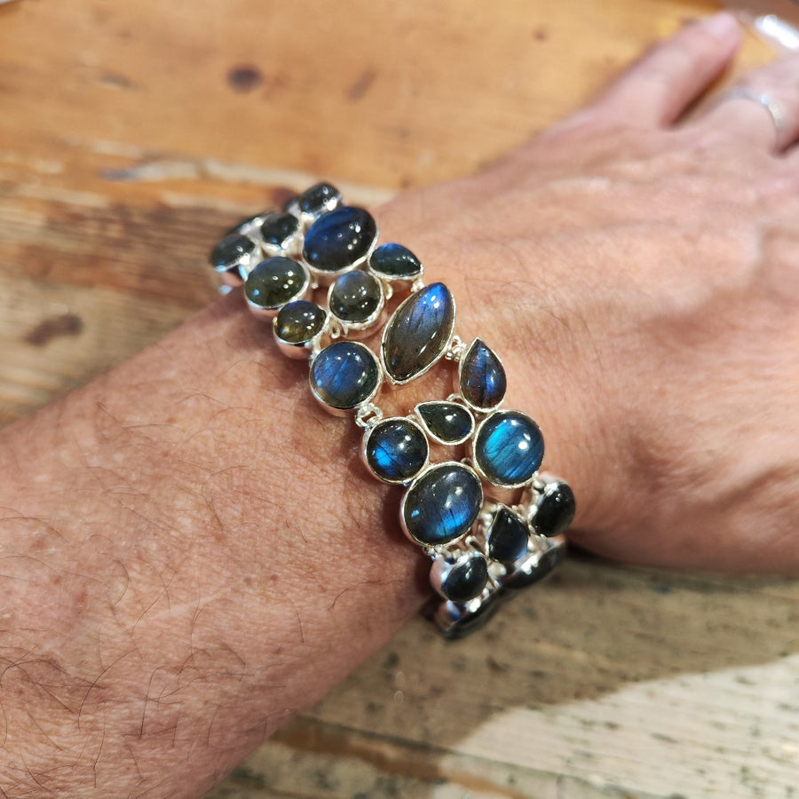 Bracciale argento 925 LABRADORITE - ESTER