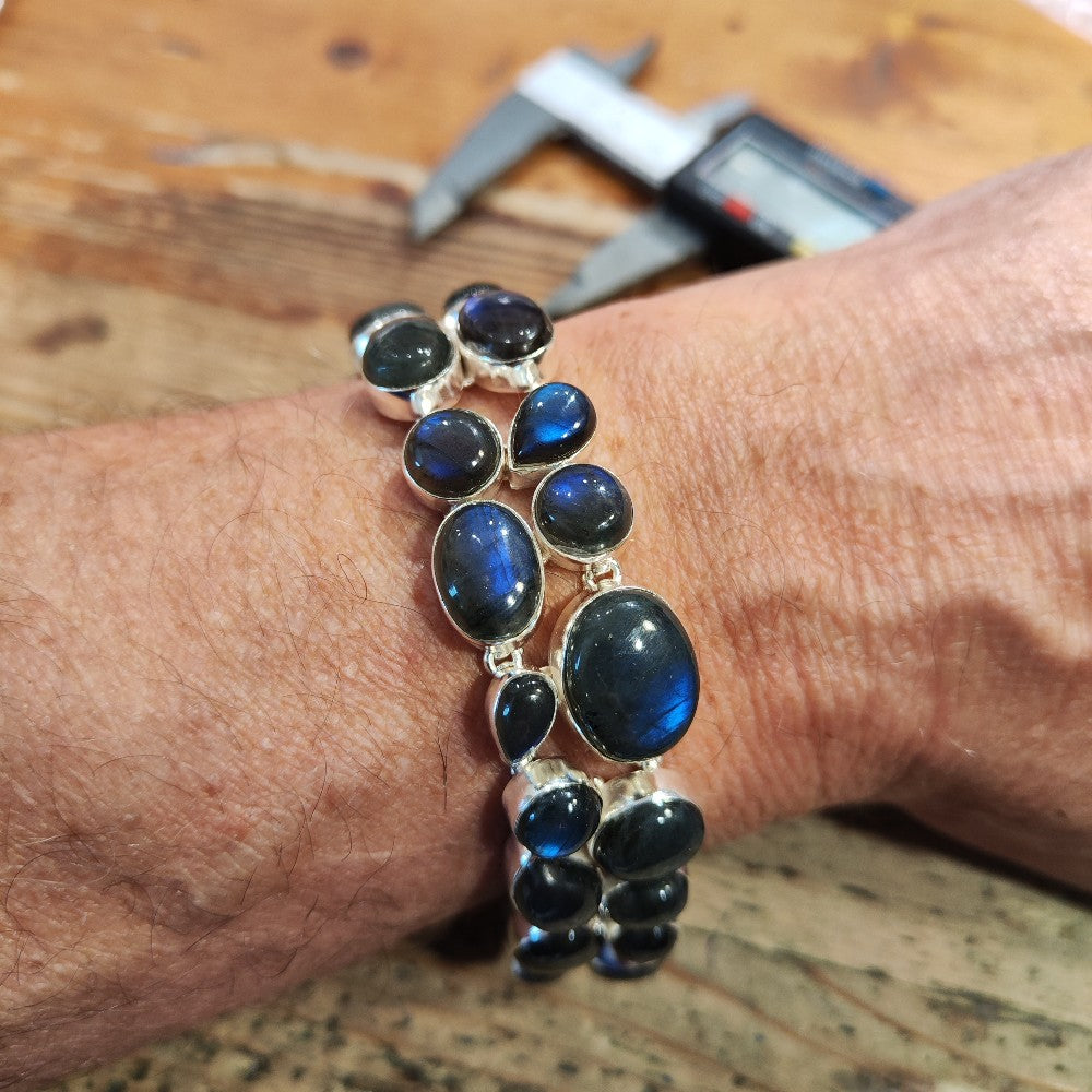 Bracciale con LABRADORITE in argento - DEVA