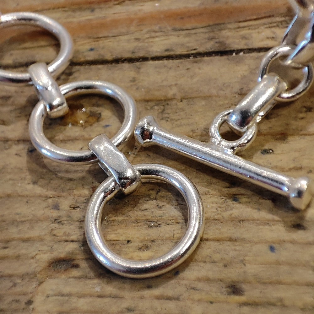 Bracciale argento 925 PIETRA DI LUNA cabouchon - LAILA