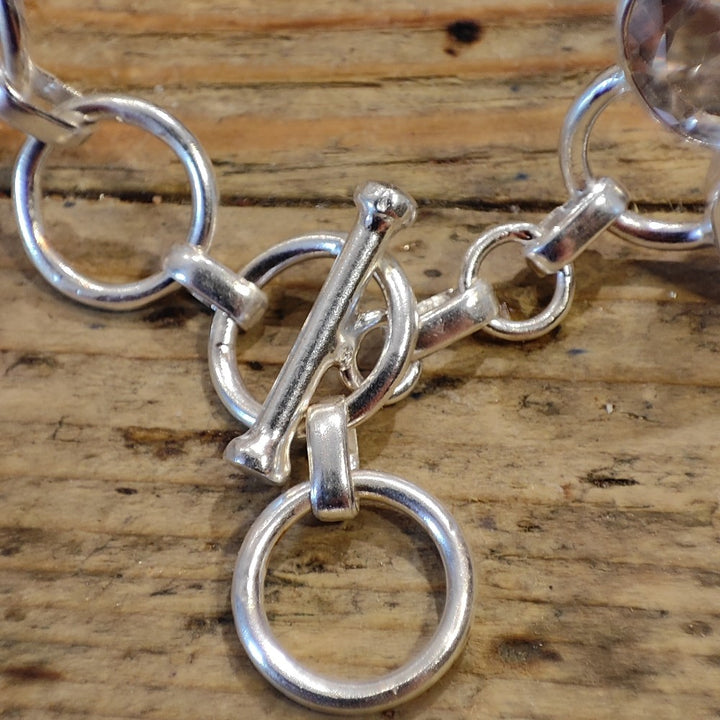 Bracciale con QURZO RUTILATO in argento 925 - NADIA