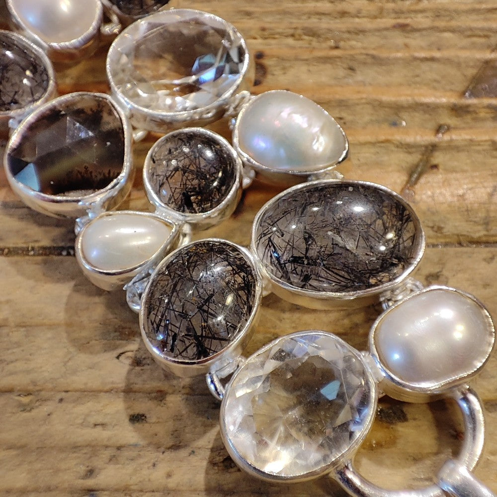 Bracciale con QURZO RUTILATO in argento 925 - NADIA