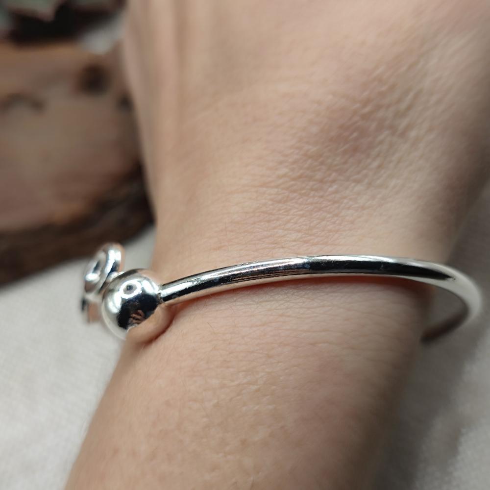 Bracciale infinito rigido aperto in argento 925 - KOLKATA