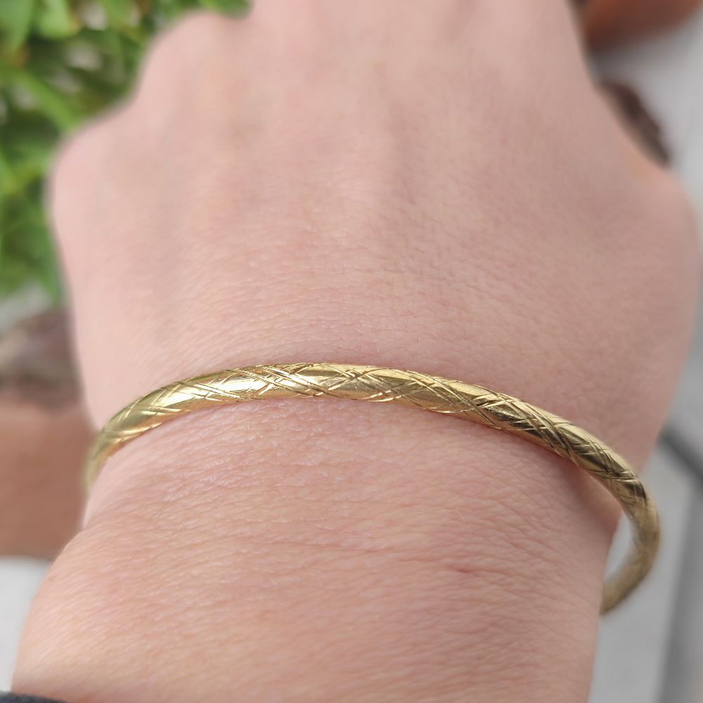 Bracciale TUAREG aperto rigido in ottone - KHUNTA
