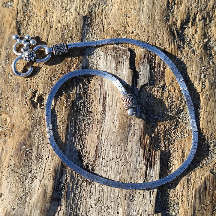 Cavigliera etnica in argento 925 - CHECHAT